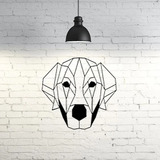Figura Geométrica Perro Labrador | Cuadro Pared Decoración