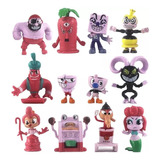 12pcs/set Cuphead Mugman Acción Figura Modelo Juguete Regalo