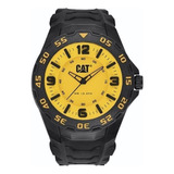 Reloj Cat Motion Lb.111.21.731 - Cat0155 Color De La Malla Amarillo/ Negro Color Del Bisel Negro Color Del Fondo Amarillo