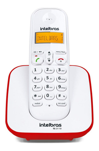 Telefone Sem Fio Digital Intelbras Ts 3110 Vermelho