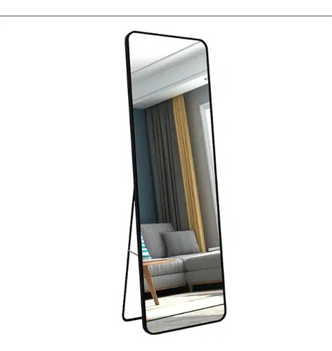 Espelho Retangular Chão Suporte Corpo Inteiro 1,50x40 Luxo