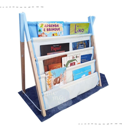 Prateleirinha Livros Infantil Montessori Azul