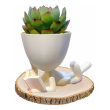 Maceta Matera Decorativa Humanito 3d Para Suculenta O Cactus