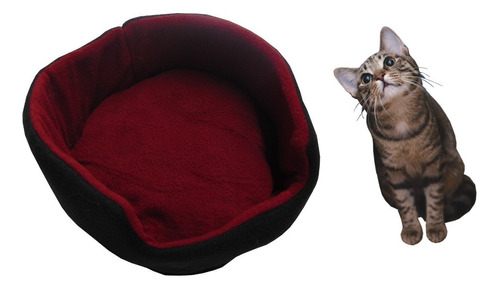 Cama Doble Faz Para Gatos Pequeña Color Vinotinto