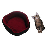 Cama Doble Faz Para Gatos Pequeña Color Vinotinto