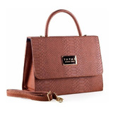 Bolsa De Mano Jany Con Correa Elegante Casual Yayas Color Shedron Serpiente