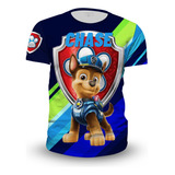 Playera Niño Mighty Pups Patrulla Ca Spandex Calidad Premium