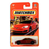 Tesla Model S Rojo Matchbox