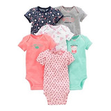 Ropa Para Bebe Bodys Para Niñas Paquete De 6 Talla 3-6 Meses