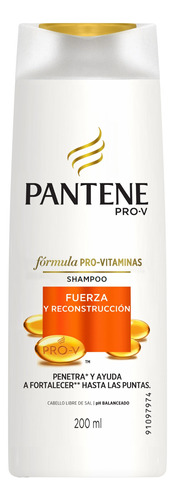 Shampoo Pantene Pro-v Fuerza Y Reconstrucción En Botella De 200ml Por 1 Unidad
