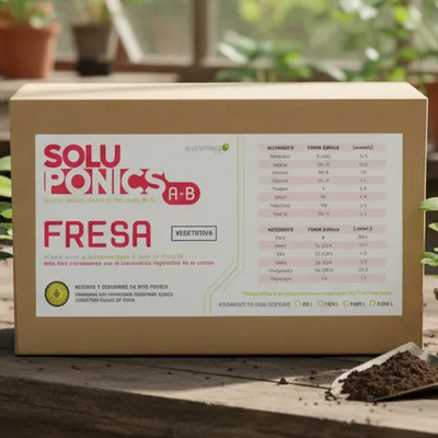 Nutrientes Hidroponía Soluponics Fresa Veg Rinde 5,000 L Fh