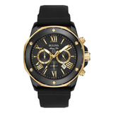 98b278 Reloj Bulova Marine Star Negro/dorado