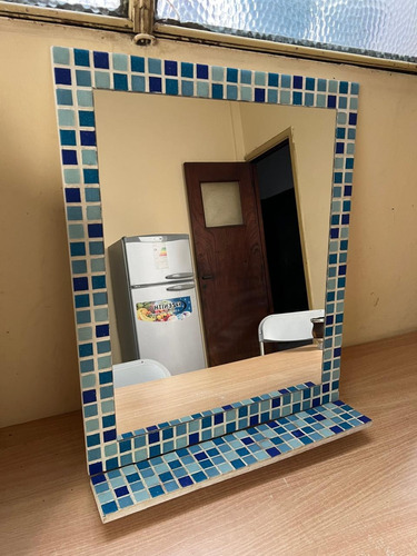 Espejo Venecitas Para Baño 50×60 + Estante
