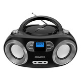 Reproductor De Cd Portátil Con Bluetooth Y Radio Fm, Negro