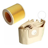 Kit Filtro Bolsa Para Karcher 5un Wd 3.300 Wd 3.200 Wd3.500 