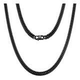 Jewelry Kingdom 1 Collar Cubano Negro Para Hombres Y Mujeres