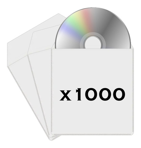Caja Sobres Papel Para Cd Dvd X 1000 U 80grs Pcreg