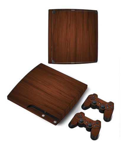 Skin Personalizado Para Ps3 Slim Madera (0090)