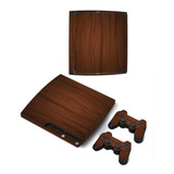 Skin Personalizado Para Ps3 Slim Madera (0090)