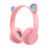 Fones De Ouvido Sem Fio Cat Ear - Microfone, Led, Volume Seg