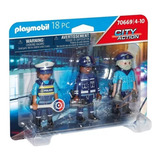  City Action Muñecos Policia Equipo Policial Playmobil 70669