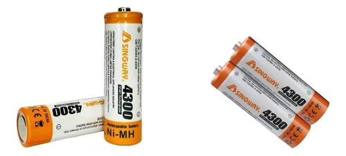 X2 Pilas Batería Recargable Aa 1.2v Ni-mh 4300mah