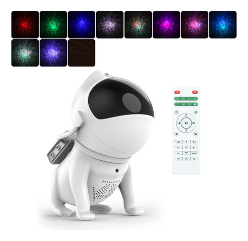 Altavoz Y Proyector Space Dog, Compatible Con Bluetooth, Luz