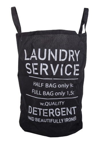 Tacho Cesto Laundry Ropa Sucia Deco Baño Negro Quality