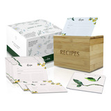 Mint & Elm Caja De Recetas Con 100 Tarjetas Y 10 Divisores, 