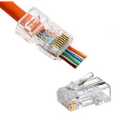 Conector Rj45 Cat5e Pass Thru 10 Uni.