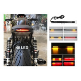 Tira De Led Moto Stop Direccionales Universal Cafe Harley Ch