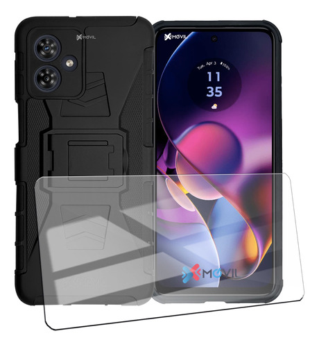 Funda Protector Para Motorola G54 (5g) Uso Rudo Clip