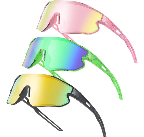 Pack De 3 Gafas De Sol Para Niños De Béisbol Juvenil Para Ni
