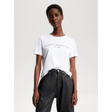 Playera Blanca Signature Con Logo De Mujer Tommy Hilfiger