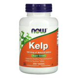 Kelp Algas Marinha Iodo 150mcg 200 Tabletes Now Foods - Eua Sabor Neutro