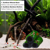 Sungrow Shrimp Rocks, Para Cangrejos, Caracoles, Cristal Roj