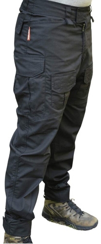 Calça Tática Militar Ripstop Preto 8 Bolsos Combat