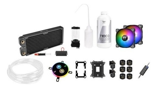 Water Cooling Kit De Refrigeración Thermaltake C240 Rgb Led Negro