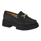 Sapato Feminina Vizzano Mocassim Salto Flatform Meia Pata