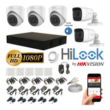 Kit Camaras De Seguridad Hilook Todo Audio 1080p Dvr8ch+5cam