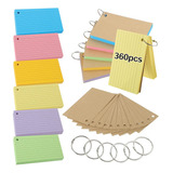 Tarjetas Flash, 600 Unidades De Tarjetas De Índice Multicolo