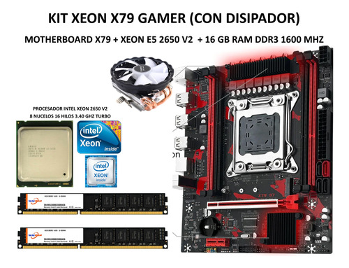 Kit Gamer Machinist Nuevo X79 Xeon 2650v2+16gb Ram+disipador