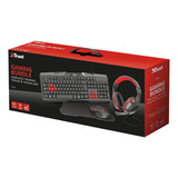 Kit Gamer Trust 4 En 1 Teclado Mouse Audífonos Mousepad 