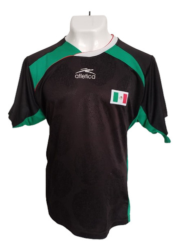 Jersey Selección Mexicana Fútbol Atlética Negra Olímpico M