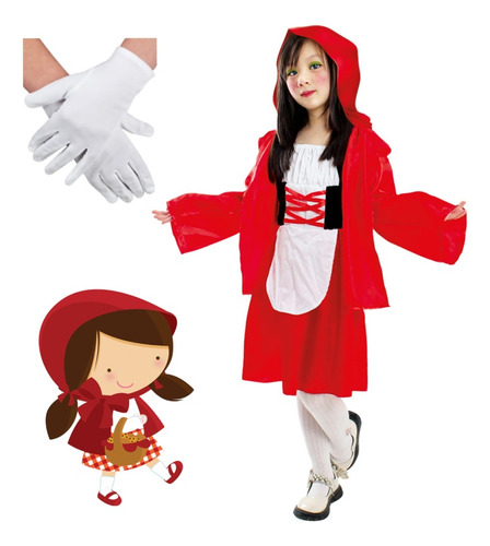 Disfraz Caperucita Roja  Infantil Día Del Libro M
