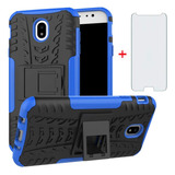 Funda Para Samsung Galaxy J7 Pro - Negra/azul + Protector