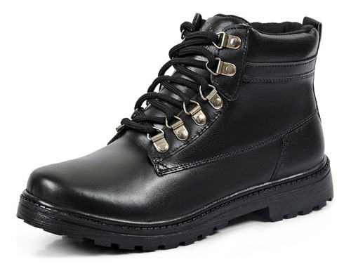 Bota Coturno Aventura Casual Couro Masculino Cano Curto 