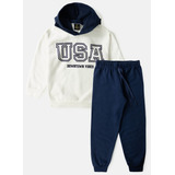 Conjunto Infantil Masculino Moletom Usa Downtown Torrox