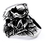 Anillo Cráneo Skull Diente De Sable Acero Inoxidable Hombre