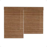 Persiana Romana Bambu Block 160larg X 220alt Natural (2pçs)